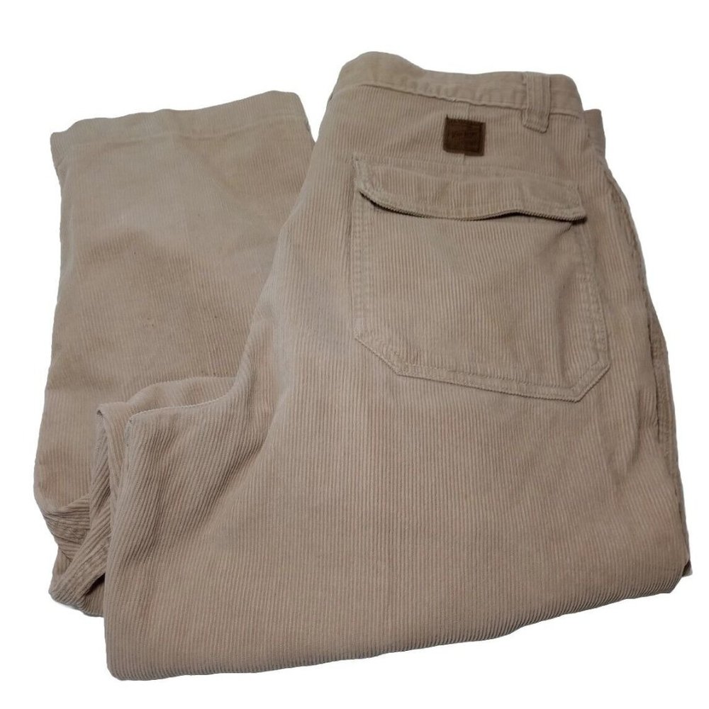 RuffHewn Brown Corduroy Pants Men’s 34x30 Straight Leg Casual 100% cotton  33x30
